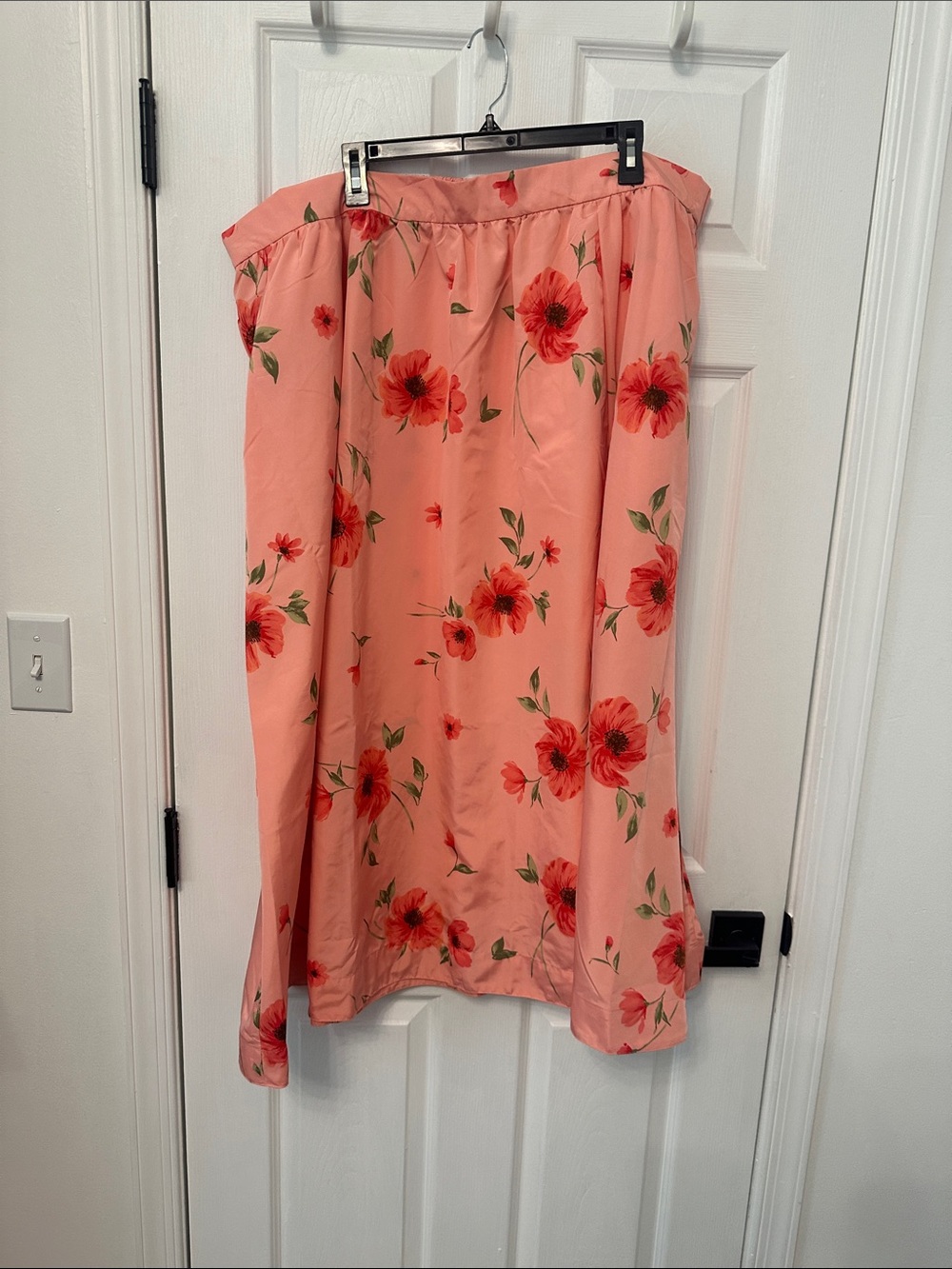Floral Pink Midi Skirt-never worn